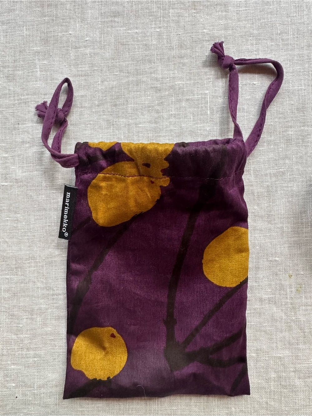 Marimekko MCM Purple & Yellow Striped Resin and Wood Bangle. Dust Bag. - Picture 4 of 8